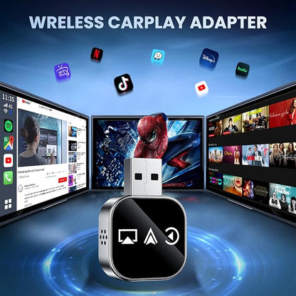 Wireless Carplay Adapter Screen Mirroring Adapter for Car Mirror Phone to Car Screen 2026 Auto Linker Pro 3 in 1 Bluetooth USB Apple Carplay and Android Auto Watch Tv Airplay Smart Box