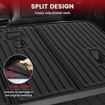 LASFIT 10PCS Floor Mats for Tesla Model Y Juniper 2026 2025, TPE Custom Fit All Weather Model Y Juniper Accessories with Cargo Mat Trunk Mats Full Set (Not Fit Standard Range)