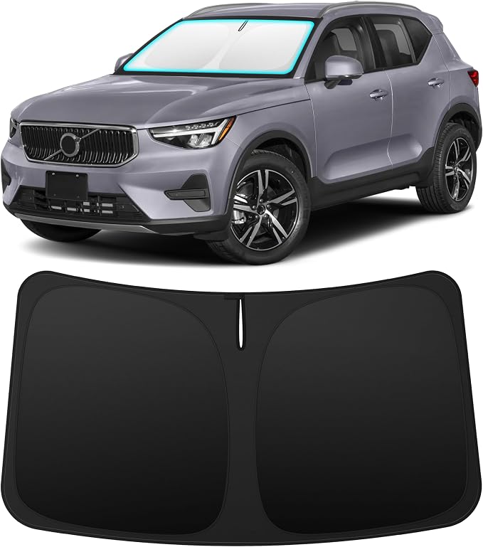 INSAUTO Custom Fit Windshield Sun Shade Accessories for Volvo XC40 2019-2026, Foldable Front Window Sunshade, UV & Heat Reflector, Keeps Interior Cool, Includes Storage Bag