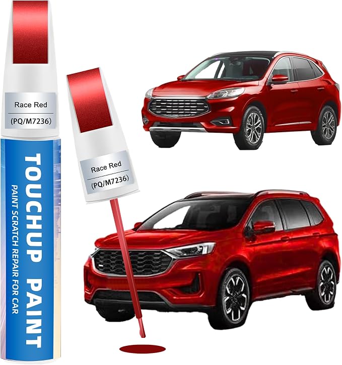 Race Red(PQ/M7236) Touch Up Paint Compatible with Ford 2-in-1 Car Scratch Repair Pen for Rock Chips, Door Scratches&Paint Nicks Exact Color Match Quick Dry DIY Fix for F-150 Explorer