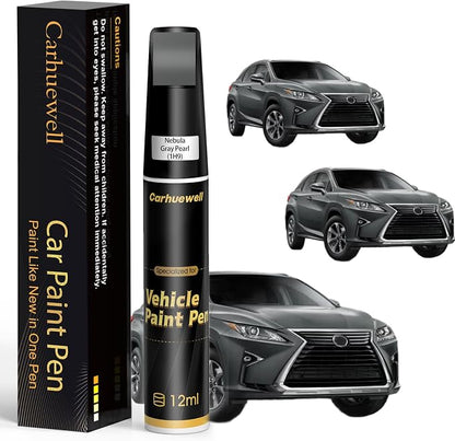 (1H9) Nebula Gray Pearl Touch Up Paint Compatible with Lexus, Exact Match Car Paint Pen Automotive Scratch Repair Remover Kit Quick & Easy Solution for Vehicle Chips and Nicks