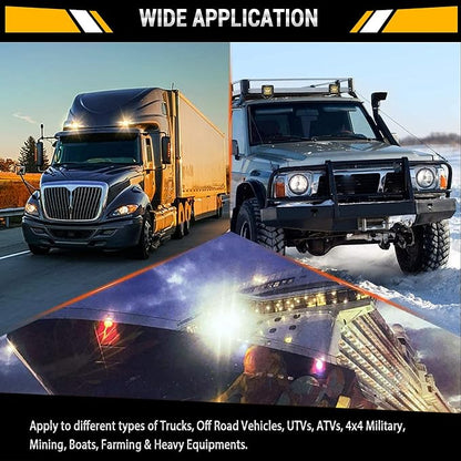 Auxbeam 3 Inch 72W LED Cube Light Bar Amber/White Work LED Pod Lights Off-Road Driving Lights for Truck SUV Boat 4x4 Jeep Wrangler (Six Modes Lighting)