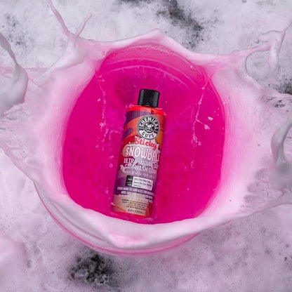 Chemical Guys CWS21516 Sticky Snowball Ultra Snow Foam Car Wash Soap (Works with Foam Cannons or Bucket Washes) Safe for Cars, Trucks, Motorcycles, RVs & More 16 fl oz, Cherry Scent