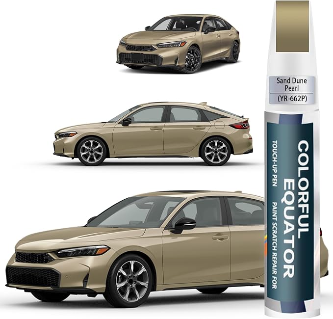 Sand Dune Pearl(YR-662P) Touch Up Paint Compatible with Honda, Car Paint Pen Scratch Repair Two-In-One Touch Up Paint, Premium Car Scratch Remover for Deep Scratches