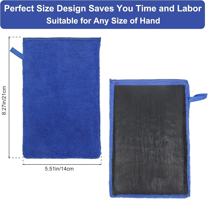 Clay Mitt 2 Pack, Clay Bar Mitt for Car Detailing Fine Grade Towel Reusable Wash Glove for Car Detailing and Polishing