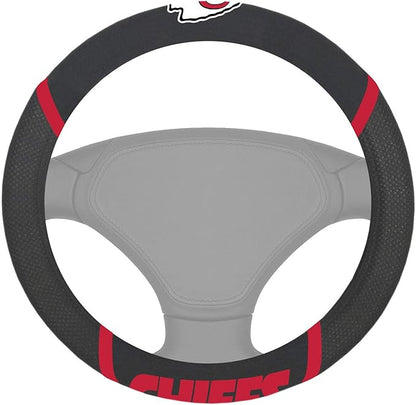 FANMATS NFL Unisex-Adult Embroidered Steering Wheel Cover