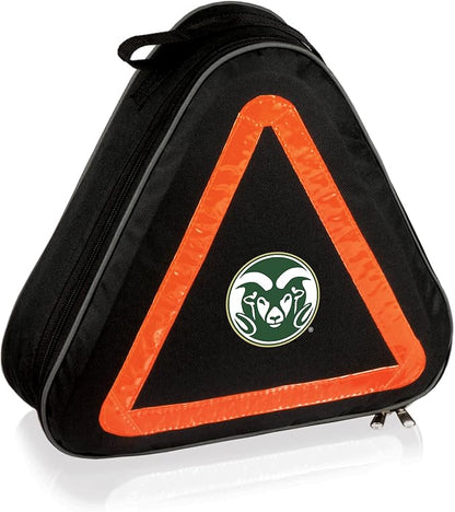PICNIC TIME NCAA Colorado State Rams Roadside Emergency Car Kit, Auto Vehicle Safety Road Side Assistance with Jumper Cables and Car Tool Kit, (Black with Orange Accents)