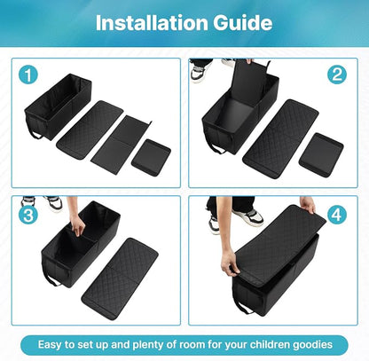 Mixsuper Liner Car Seat Organizer for 2026 Hyundai Palisade LX3, Console Organizer Backseat Box for Palisade LX3, Kids Toys Baby Supplies Dog Toy Box Storage Bin Travel Accessories