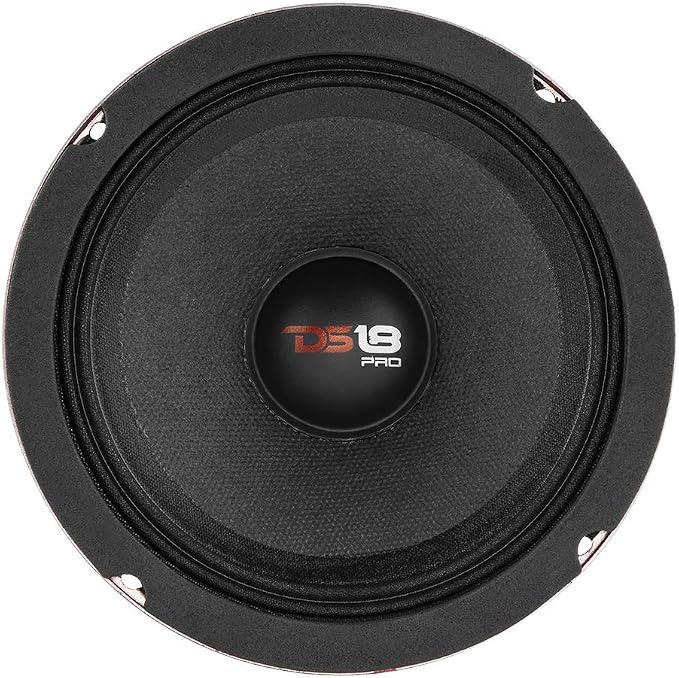 DS18 PRO-X5M Loudspeaker – 5.25" Midrange Speaker, Red Aluminum Bullet, 300W Max, 150W RMS, 4 Ohms - Premium Quality Audio Door Speakers for Car or Truck Stereo Sound System - 1 Speaker