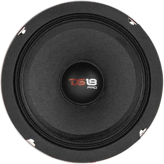 DS18 PRO-X5M Loudspeaker – 5.25" Midrange Speaker, Red Aluminum Bullet, 300W Max, 150W RMS, 4 Ohms - Premium Quality Audio Door Speakers for Car or Truck Stereo Sound System - 1 Speaker
