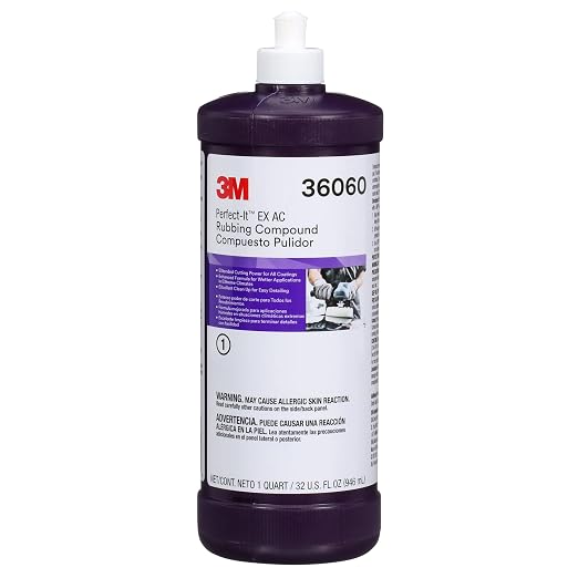 Perfect-It Perfect-It EX AC Rubbing Compound, 36060, Fast Cutting, High Performing, 1 qt (32 fl oz)