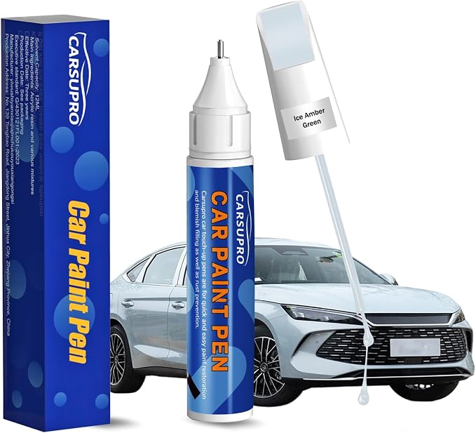 Green Touch Up Paint for Cars,Car Paint Touch Up Pen for Deep Scratches,Car Scratch Repair Pen Auto Scratch Remover for Easy to Use and Fix(Ice Amber Green)