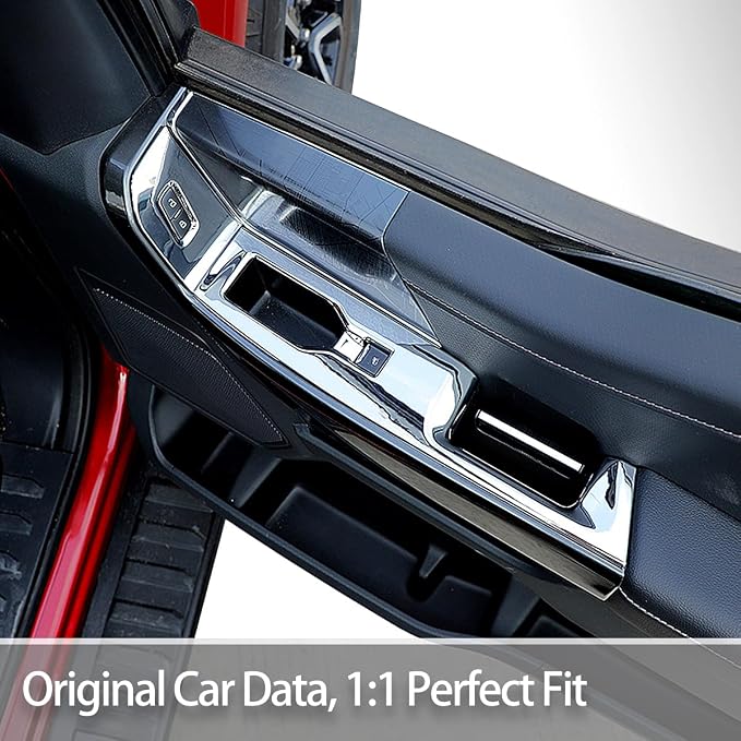 GZXinWei Chrome Interior Accessories for Ford F150 2021 2022 2023 2024 2025 2026 Door Window Control Switch Panel Trim Sticker Cover Decor Parts
