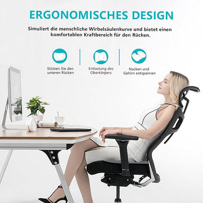 FLORICH 3 PCS Seat Cushion for Carseat Lumbar Support Pillow Car Neck Headrest Pillows Memory Foam Gel Memory Foam Massage Point Seat Pads Pressure Relief Back Cushion for Office Chair(Light Grey)