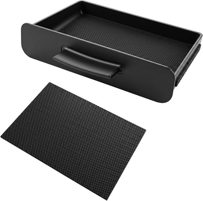 Center Console Hidden Storage Drawer Compatible with 2019-2026 RAM 1500 2500 3500, Pull-Out Organizer Insert with Anti-Slip Mat, Only Fits Models with Console Cubby