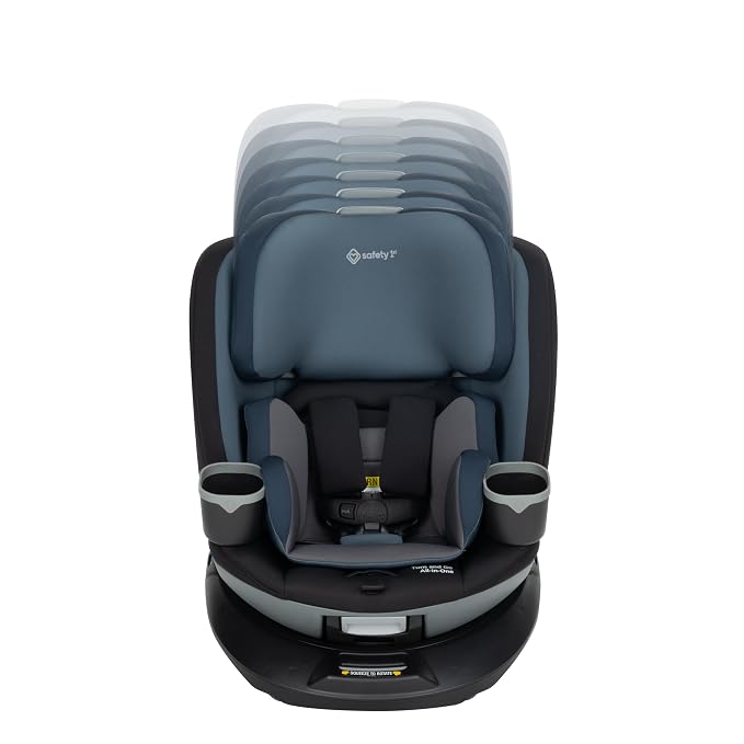 Safety 1st Turn and Go 360 ST 360 Rotating Car Seat, SafetySwivel, SecureTech Installation, All-in-One Convertible Car Seat, 3-in-1 Rear-Facing, Forward-Facing, Booster, 5-100 lbs, Dark Triad