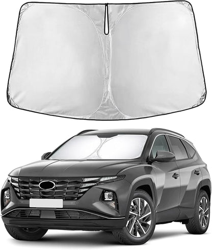 EcoNour Windshield Sunshade Compatible for Hyundai Tucson 2022-2024 2025 2026, Sun Visor for Front Windshield & Window Sun Shade Cover, UV Heat Blocker & Protector, Car Accessories