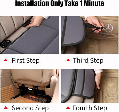 Lofty Aim Premium Car Seat Cushion, Driver Cushion with Comfort Memory Foam & Non-Slip Rubber Bottom, Car Seat Pad Works with 95% of Vehicles and Office Chair or Home (Grey)
