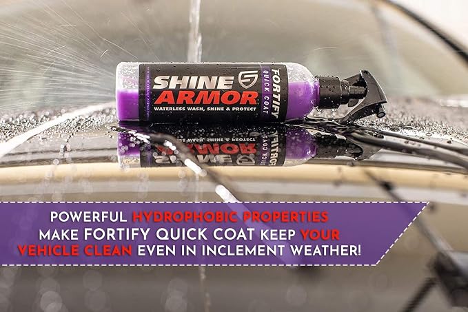 SHINE ARMOR Fortify Quick Coat & Pristine Tire Shine Gel Dressing & Cleaner
