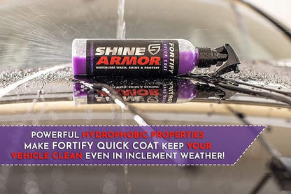 SHINE ARMOR Fortify Quick Coat & Pristine Tire Shine Gel Dressing & Cleaner