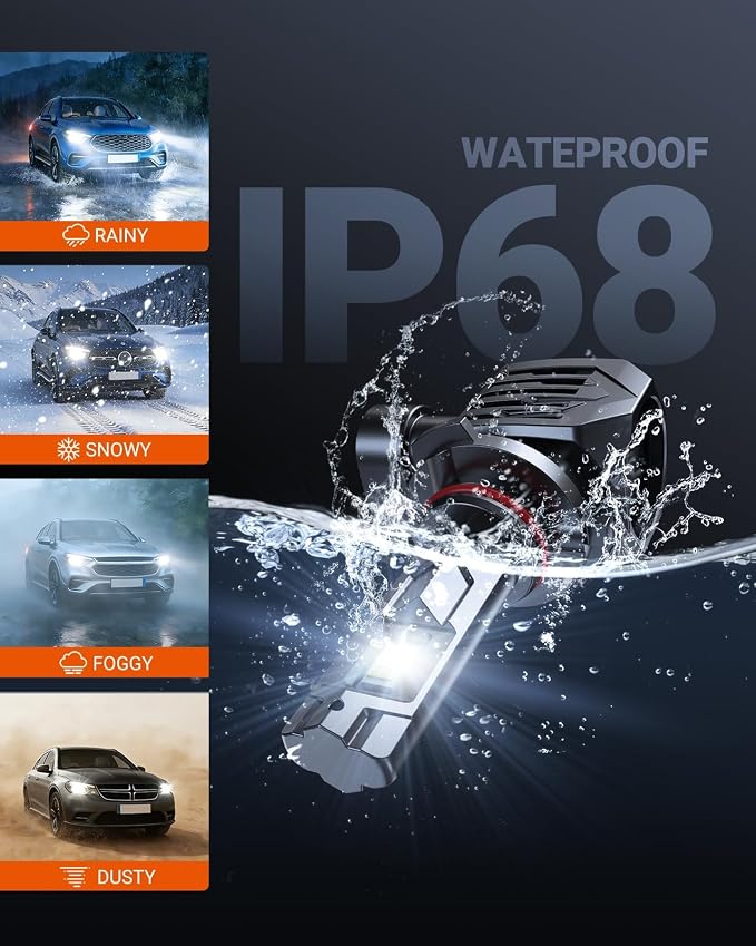 SEALIGHT 9005/HB3 Fog Lamps 75,000LM for ATVs & Powersports, 2026 Version, 9×Brighteness S7S Series Wireless 9005 Fog Lights 1:1 Real Size 10 Years Lifespan- Pack of 2