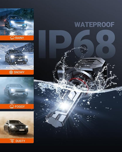 SEALIGHT 9005/HB3 Fog Lamps 75,000LM for ATVs & Powersports, 2026 Version, 9×Brighteness S7S Series Wireless 9005 Fog Lights 1:1 Real Size 10 Years Lifespan- Pack of 2