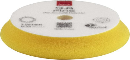 RUPES Orbital Foam Polishing pad for Car Sanding, Polishing & Waxing, Dual Action Polisher Pad, Car Cleaning Supplies for Compounding(Yellow, 130/150mm, Single Pad, Fine)