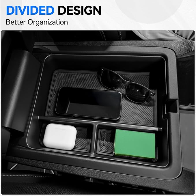 ELECFRESH 4PCS Center Console Organizer Tray for 2023-2026 Honda Pilot 2024-2026 Honda Ridgeline&Passport Accessories, Armrest Storage Box and Divider, Hidden Storage Box and Cup Holder