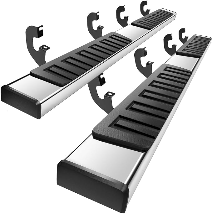 PZ 6" Running Boards Side Steps Compatible with 2019-2026 Chevy Silverado/GMC Sierra 1500 Crew Cab,2020-2026 Silverado/Sierra 2500/3500HD,500LBS No Drill Truck Running Boards Direct Fit Nerf Bar