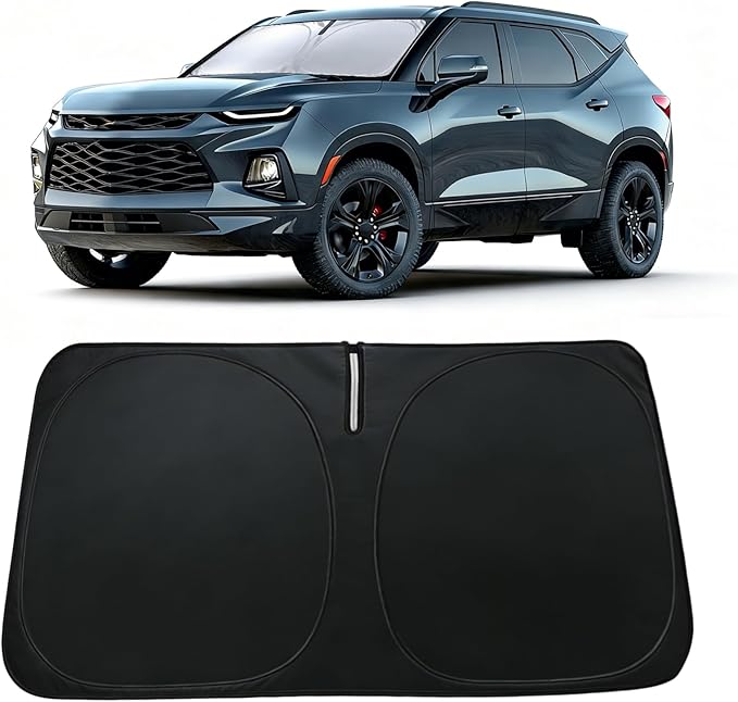 Windshield Sun Shade for 2019-2026 Chevrolet Chevy Blazer, Car Front Window Sunshade with 240T Sun Visor Protector Blocks UV Rays Heat Sun Shield Accessories