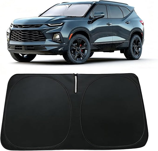 Windshield Sun Shade for 2019-2026 Chevrolet Chevy Blazer, Car Front Window Sunshade with 240T Sun Visor Protector Blocks UV Rays Heat Sun Shield Accessories