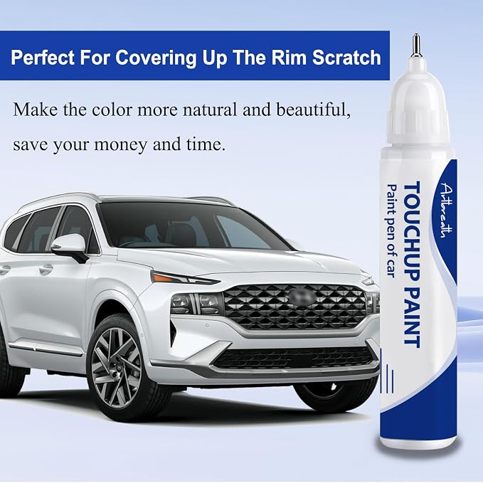Quartz White(WW8) Touch Up Paint for Hyundai-Exact Match–Chips and Nicks Car Paint Scratch Repair Kit Automotive Paint Pen for Accent/Creta/Elantra/TUCSON/SANTA