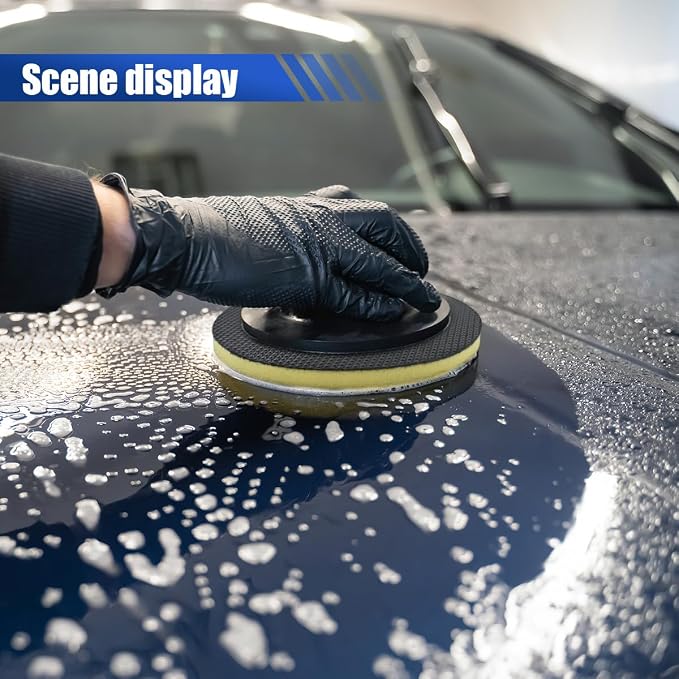 Fine Grade Car Clay Bar Pad, 5.82'' Wipe Foam Pads, DA Polisher Pad Cleaner, Rotary Polishers, Auto Detailing Replacement Tool Kit for Removing (2PCS)