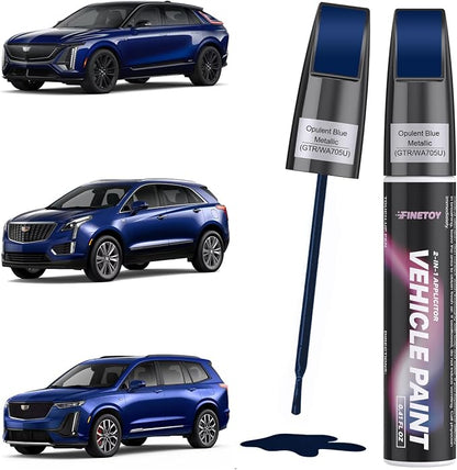 Opulent Blue Metallic(GTR/WA705U) Touch up Paint for Cadillac, Quick & Easy Fix for Car Scratches, 2 in 1 Car Touch up Paint with Pen Tip and Brush, Auto Scratch Repair Pen with Exact Color Match