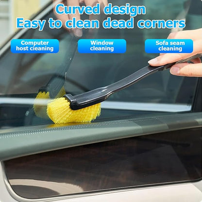 Car Wheel Rim Wash Brush, 3PCS Long Handle Vehicle Tire Carpet Cleaning Brush, Automotive Detailing Cleaner Accessories for Easy Scrubbing, Universal for SUV, Sedan, Truck