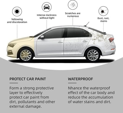 Titanium Ceramic Wax Cream for Cars – Advanced Car Coating & Polishing Wax, Strong Protection & Long-Lasting Shine, Waterless Spray Application, Safe for All Paint, Includes Microfiber Sponge