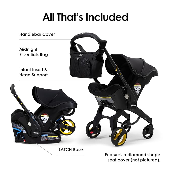 Doona Car Seat & Stroller, Midnight Edition - All-in-One Travel System