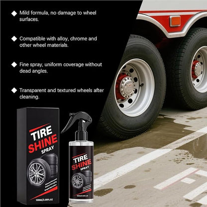 Car Tire Shine, 100ml Wheel Gloss Renewal Mist, Tire Dressing Spray, for Automotive Truck SUV RV Motorcycle Sedan Home Outdoor Garage Workshop