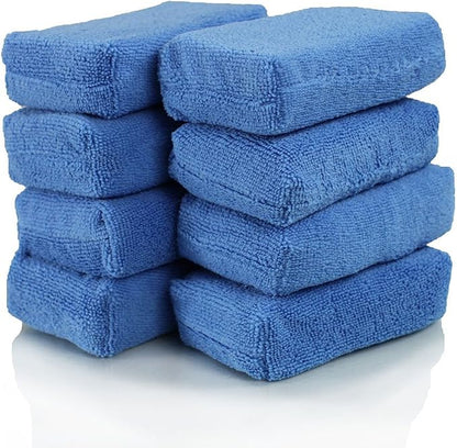 Chemical Guys Premium Grade Microfiber Applicator Pads - Ultra-Soft Foam Core, Safe for Sealants, Tire Dressings, Interior and Exterior Detailing, Car, Truck, SUV, RV, Motorcyle Care, 8 Pack