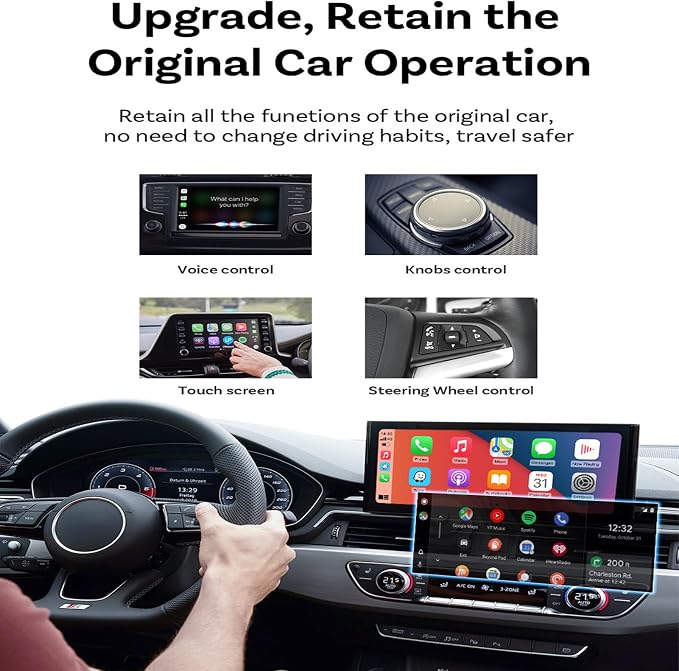 Wireless Carplay Adapter for BMW 8 Series 2018 2019 2020 2021 2022 2023 2024 2025, 2 in 1 Android Auto/Carplay Wireless Adapter Auto Reconnect Accessories