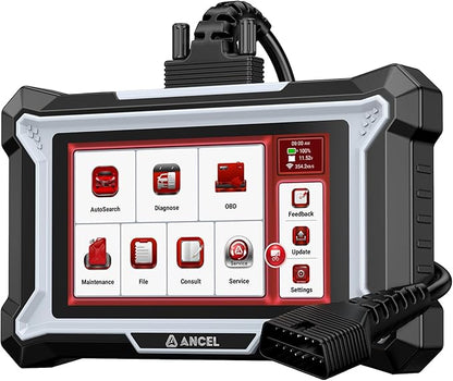 ANCEL DS100 OBD2 Scanner, Car Diagnostic Tool for Check Engine ABS Airbag Transmission, 5” Touchscreen, 7 Resets Oil Brake BMS SAS ABS Bleeding Throttle, AutoVIN, Lifetime Updates