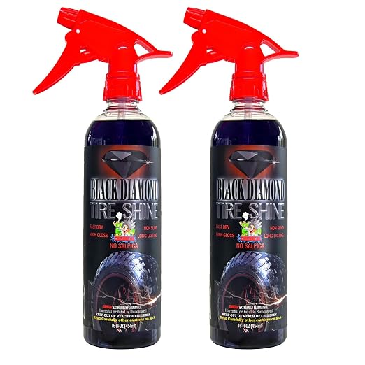 Black Diamond Tire Shine 16oz (Pack of 2) High Gloss - Non Sling - Long Lasting - Fast Dry - #BestiaNegraShine - #BlackBeastShine