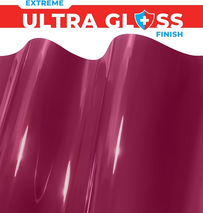 ColorFusion PPF by VViViD, Gloss Dark Star Ruby Magenta Dry Apply PPF Vinyl Car Wrap Roll 1ft x 5ft