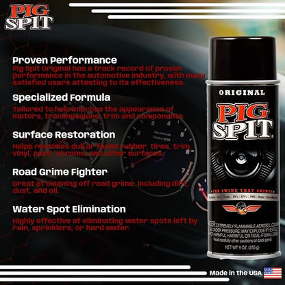 Original | Shine for Engines, Trim, Tires & Vinyl | Restores Faded Black Plastic | 9 oz. | 2-Pack