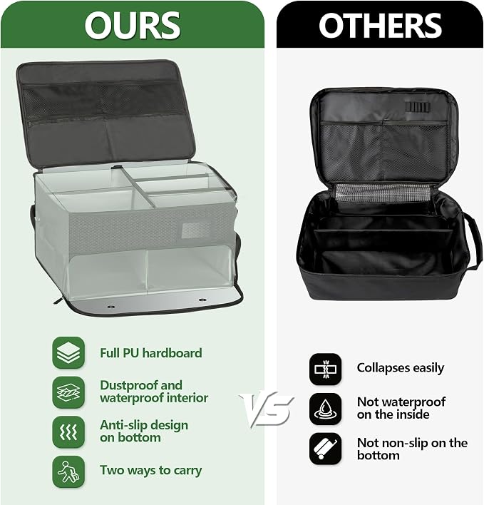 3 Layer Golf Trunk Organizer - Large Capacity Golf Trunk Organizer for 2 Pair Size 13 Shoes, Gifts for Men for Accessories, Balls, Tees, Clothes, Gloves