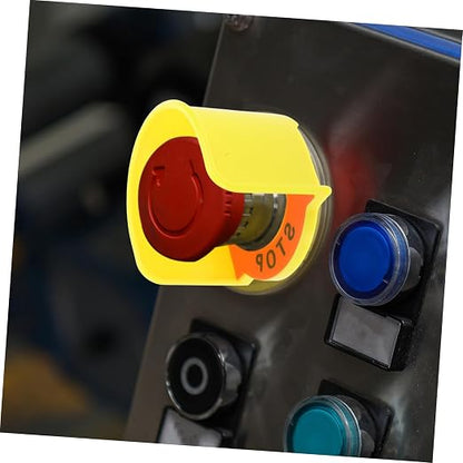 Robust Push Button Switch Cover Emergency Stop Sign for Machinery Safety Easy Install Protective Cover