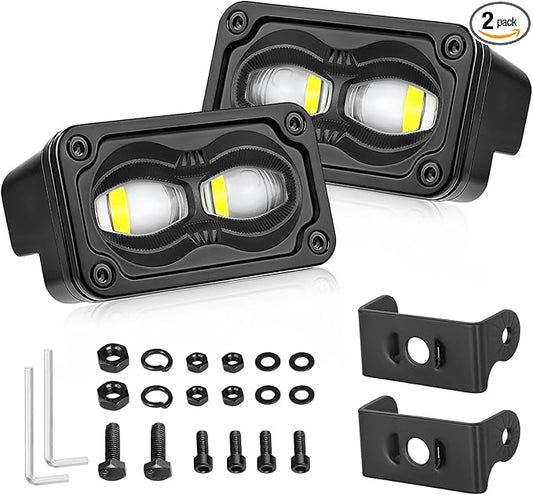 3 Inch SAE LED Fog Lights 40W DOT Approved Mini LED Light Pods Street Legal Cut-Off Low Beam Small Offroad Lights Fog Pods Lights 2 Packs for Trucks Pickup Motorcycle Dirt Bike SUV UTV ATV