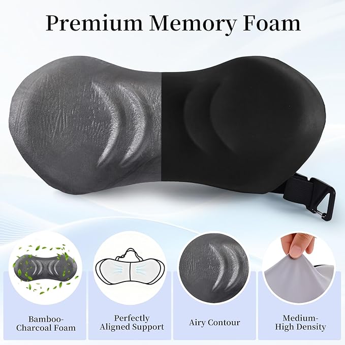 Lumbar Support Pillow for Office Chair - Lumbar Pillow for Car, Memory Foam Ergonomic Lumbar Support Pillow for Car Back Support for Office Chair Back Support Cushion