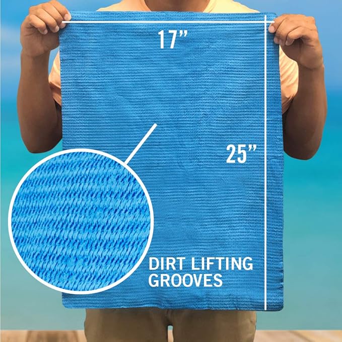 Super Absorbent Towels, Synthetic Chamois Cloth for Car and Boat Drying, Smooth Cooling Towel, Marine Grade Cleaning Supplies, PVA Shammy Wash 2 Pack