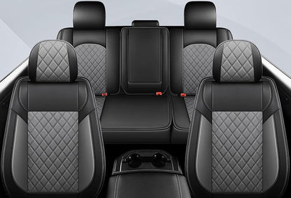 FREESOO Seat Covers for Dodge Ram 2019-2026 Ram 1500 Crew Quad Regular Cab 2011-2026 2500 3500 Mega Cab Bighorn Longhorn Laramie Tradesman, with Flat Bench, Black Grey